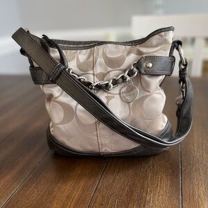 Coach signature logo shoulder bag